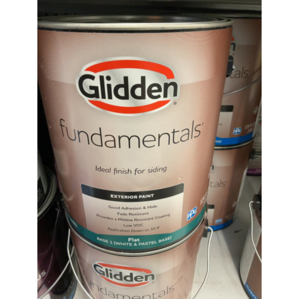 Glidden Fundamentals Exterior Paint Tintable Base / , Flat, 1 Gallon
