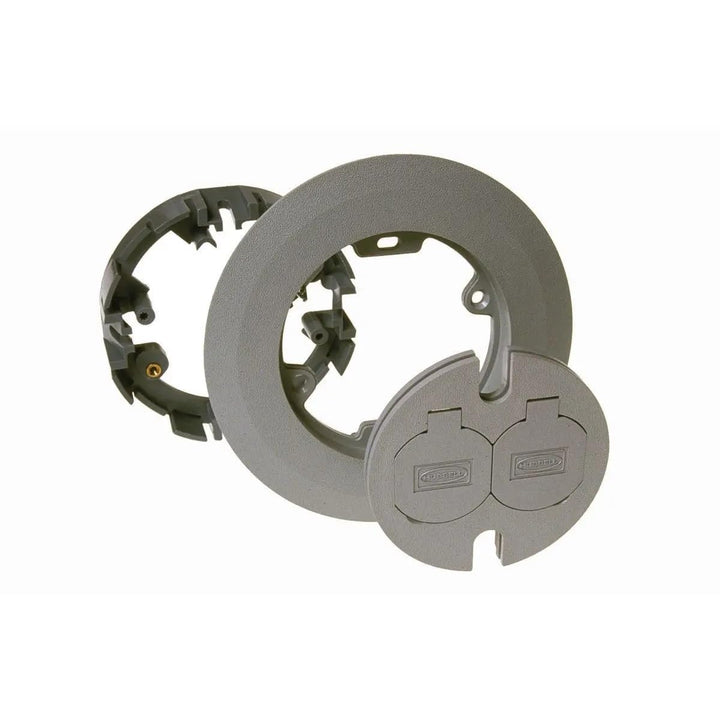 RACO 6299 Round Floor Box Cover Kit Nonmetallic With Two-Lift Lids for 5511 Floor Box, Gray Retail $19.99