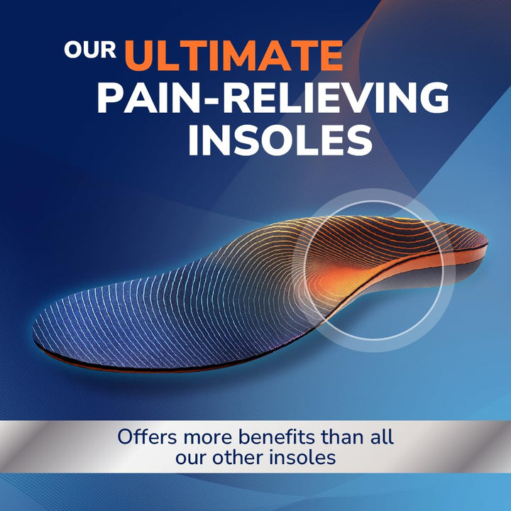 Dr. SchollÃ¢â‚¬â„¢s Advanced Pain Relief Insoles for Men Women, Heavy Duty Orthotics Inserts for Work Shoes & Boots, Plantar Fasciitis & Arch Support, Flat Feet, Shock-Absorbing, Supports up to 340 lbs