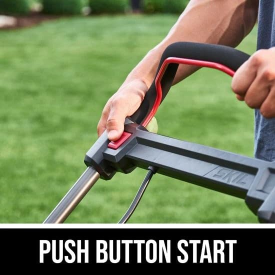 SKIL PWR CORE 20 Brushless 18" Lawn Mower Kit Including Two 4.0 Ah Batteries and Dual Port Charger-PM4912B-20 Retail $299.99