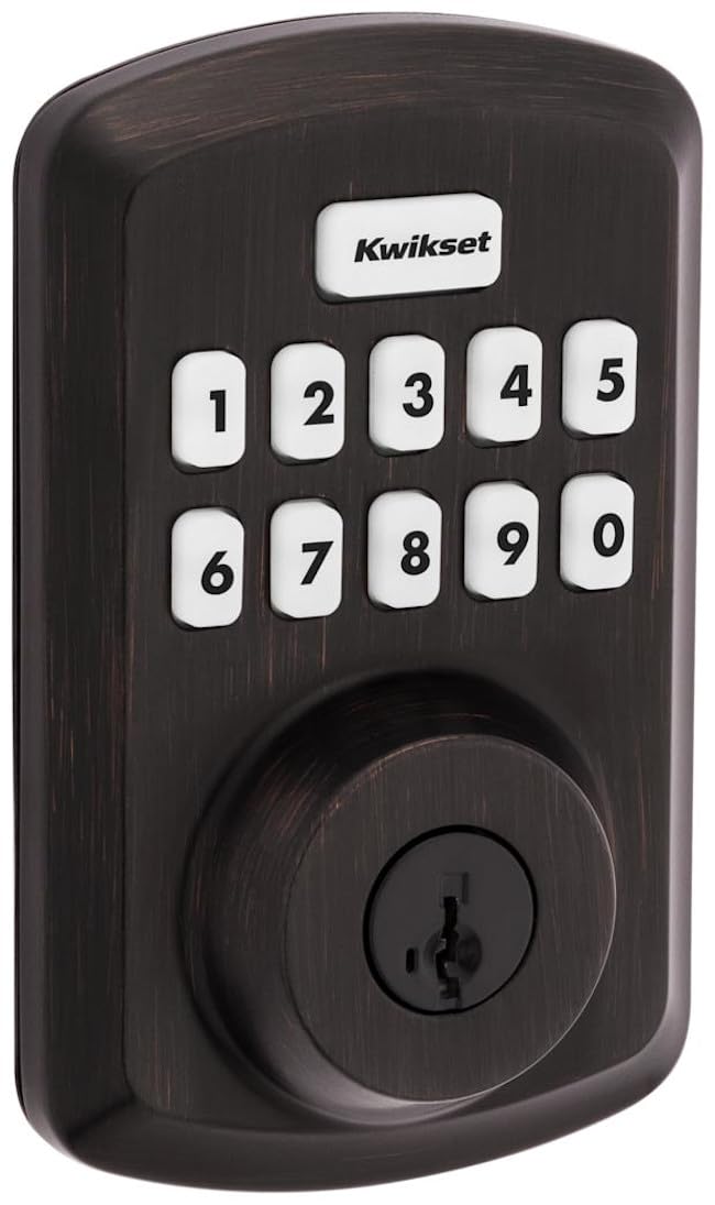 Kwikset 9250TRS-11PS Transitional Powerbolt 2 Electronic SmartCode Deadbolt SmartKey with RCAL Latch and RCS Strike Venetian Bronze Finish Retail $69.97