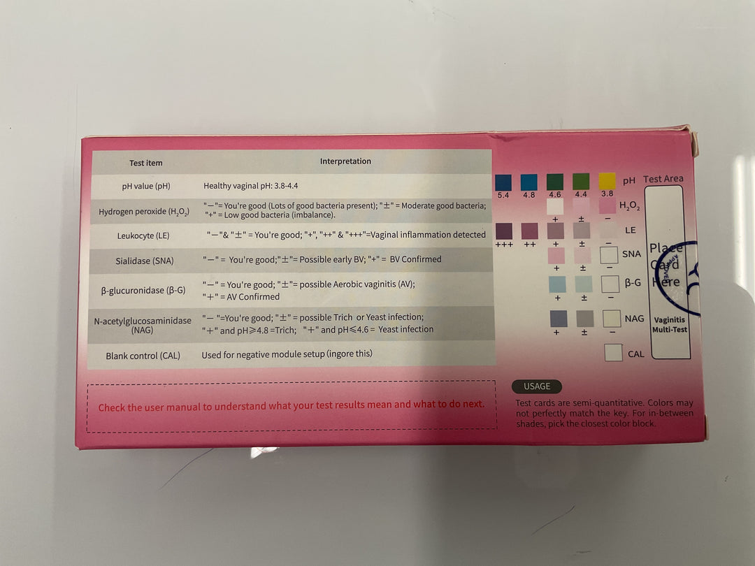 Kueysing Vaginal Test kit 6-in-1 â€“Vaginitis Combo Test 10-Minute Home Test