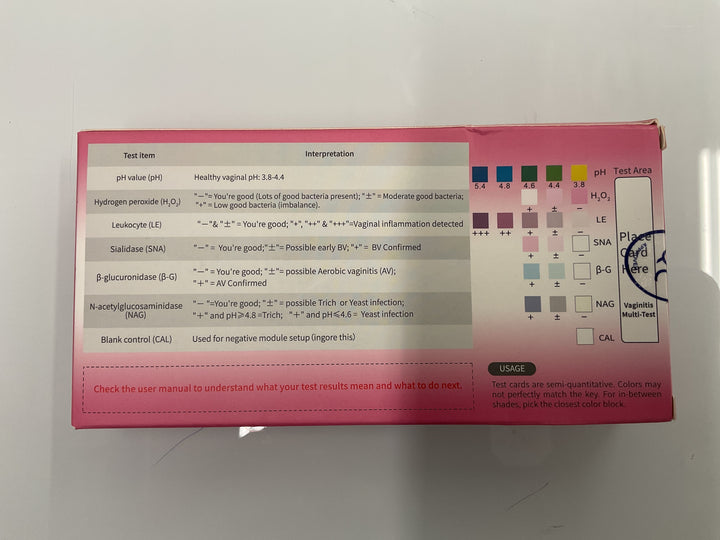 Kueysing Vaginal Test kit 6-in-1 â€“Vaginitis Combo Test 10-Minute Home Test