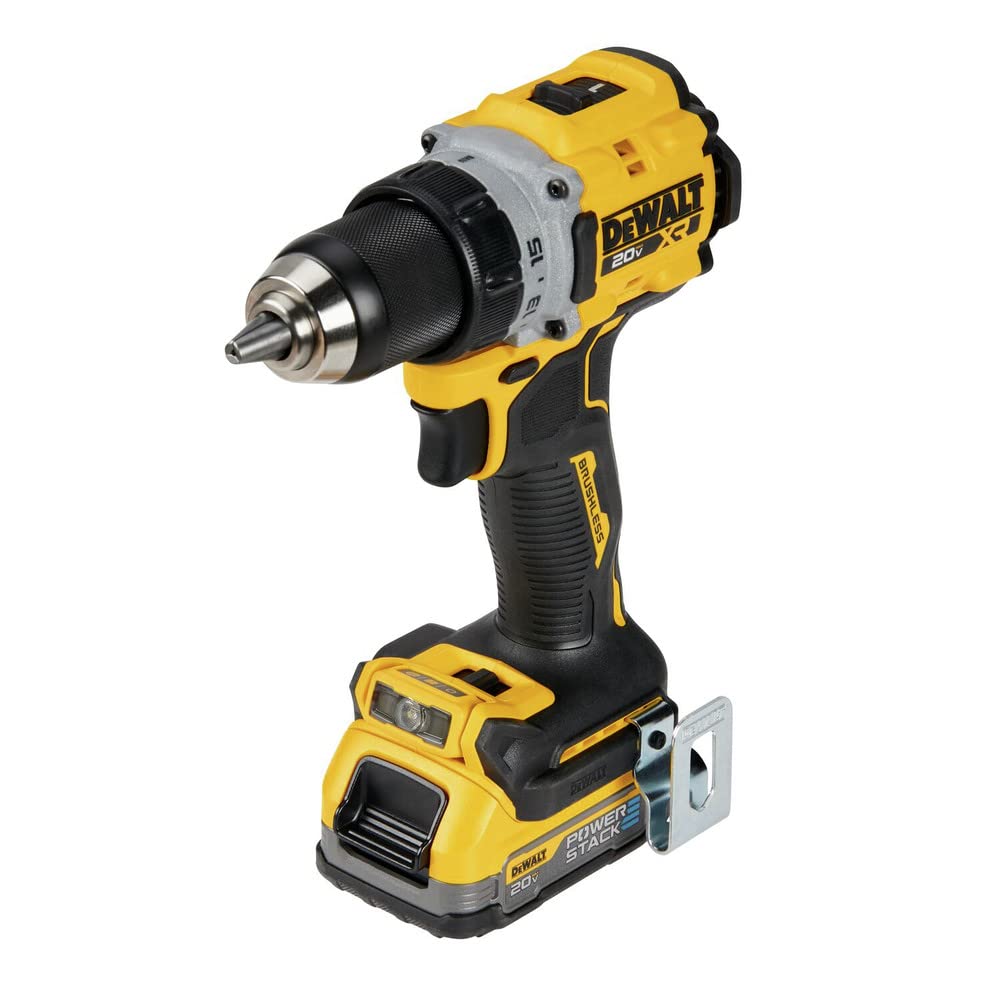DEWALT 20V MAX XR Compact Cordless Drill and Impact Driver with Powerstack Batteries (DCD800D1E1)