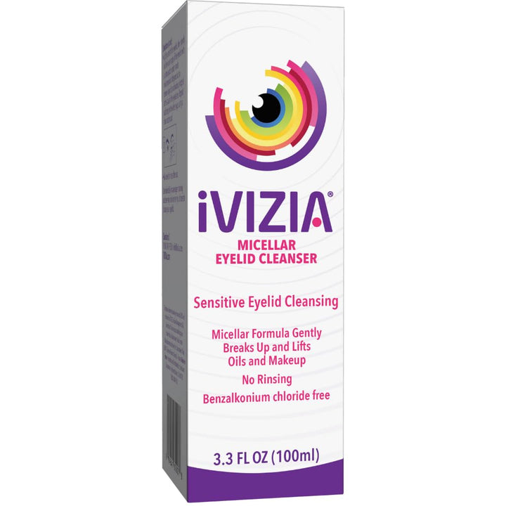 iVIZIA Micellar Eyelid Cleanser for Sensitive Eyelid Cleansing, BAK-Preservative-Free, Rinse-Free, Gently Removes Makeup, 3.3fl oz Bottle Packaging May Vary?