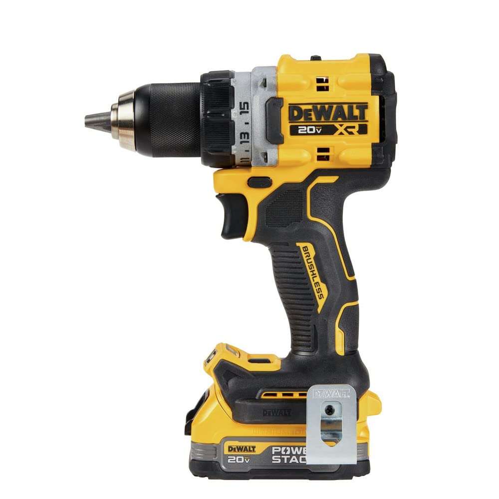 DEWALT 20V MAX XR Compact Cordless Drill and Impact Driver with Powerstack Batteries (DCD800D1E1)