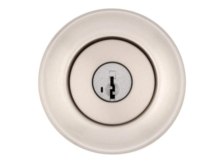 Kwikset SmartKey Security Satin Nickel Entry Knob KW1 2-3/4 in.