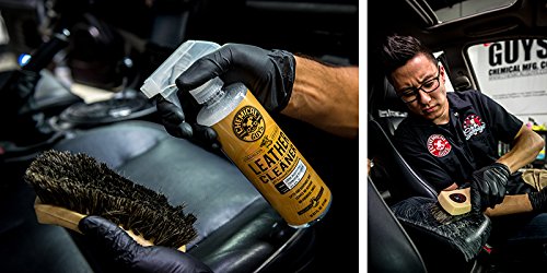 Chemical Guys Long Bristle Horse Hair Leather Cleaning Brush - Leather Brush to Gently Clean Car Interiors, Furniture, Sneakers, Boots, and More - Safe for Natural, Synthetic, Faux, and Pleather Retail $17.99