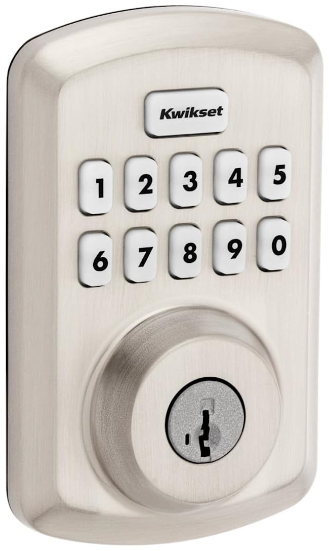 Kwikset 9250TRS-15S Transitional Powerbolt 2 Electronic SmartCode Deadbolt SmartKey with RCAL Latch and RCS Strike Satin Nickel Finish Retail $69.95