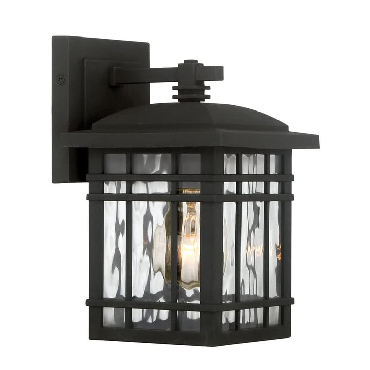 Quoizel Canyon 9.25-in H Matte Black Outdoor Wall Light