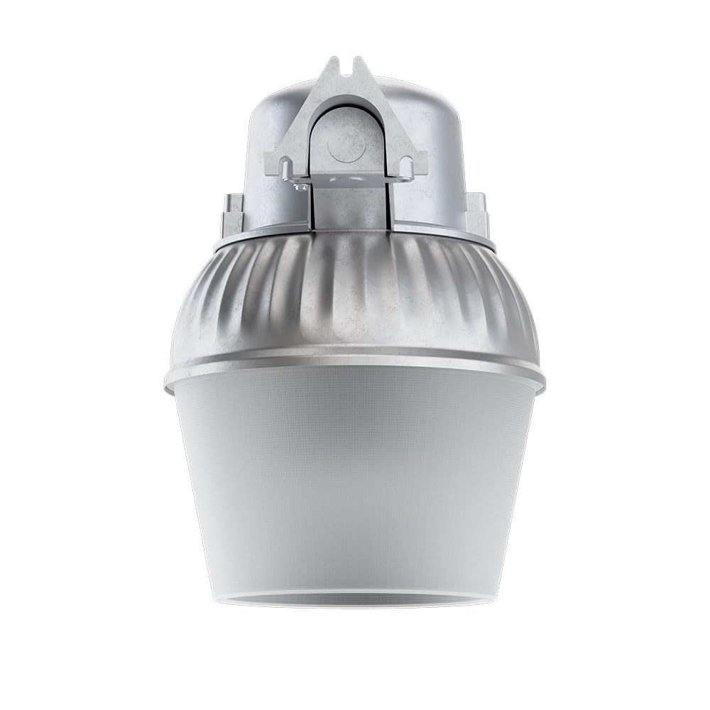 Lithonia Lighting LED Outdoor Flood Light Fixture, Exterior Dusk to Dawn Security Light with Photocell Sensor, Pole or Wall Mount, 3500 Lumens, 5000K Daylight, Gray (OALS10)