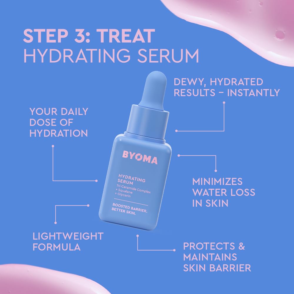 BYOMA Universal Skincare Heroes (5-Piece Kit) - Skincare Gift Set with Jelly Cleanser, Milky Toner, Hydrating Serum, Gel Cream & SPF 50 - Skin Barrier Repair Gift Set with Makeup Bag Retail $25.00