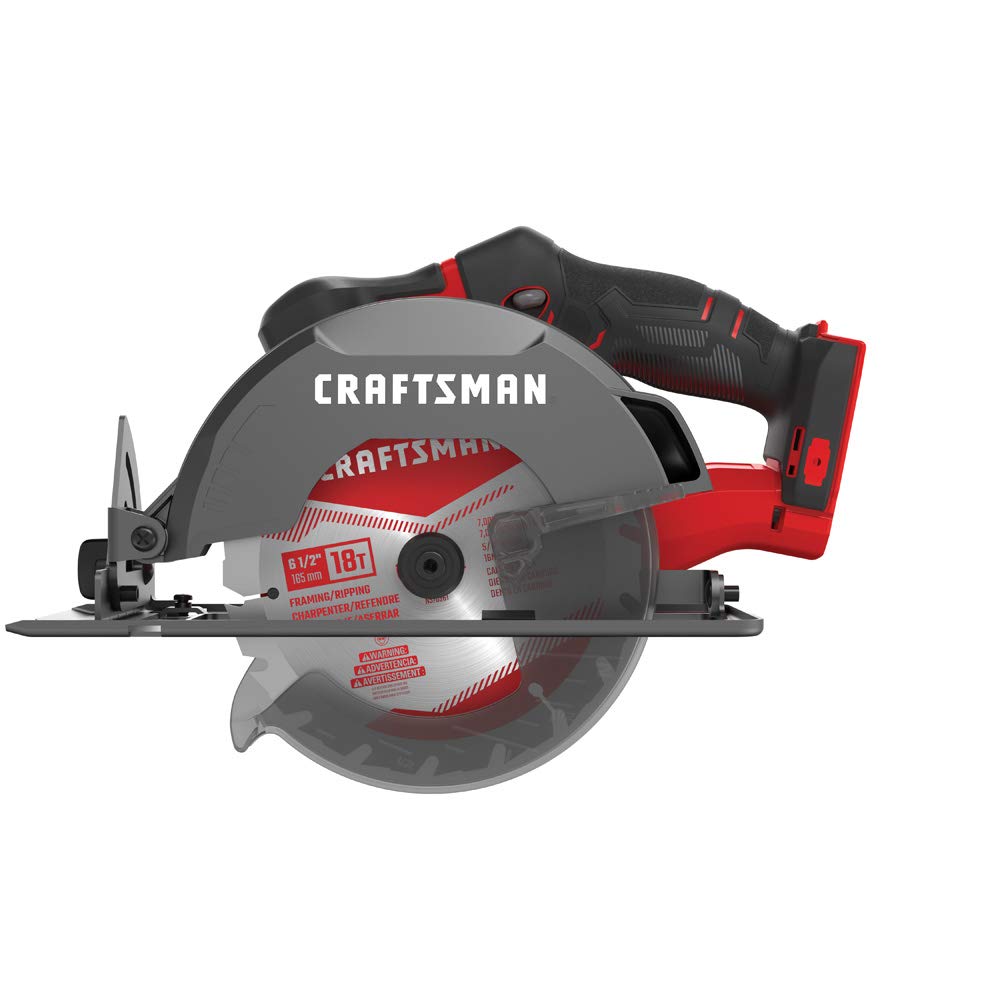 CRAFTSMAN V20 Cordless Circular Saw, 6-1/2 inch, Bare Tool Only (CMCS500B) Retail $109.00