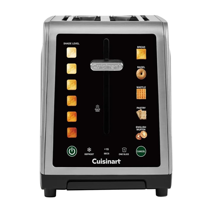 Cuisinart SimpliTouch XL 2-Slice Toaster Ã¢â‚¬â€œ Extra-Wide Slots, Touchscreen Controls, 7 Shade Settings, Bagel & Reheat Functions, Stainless Steel