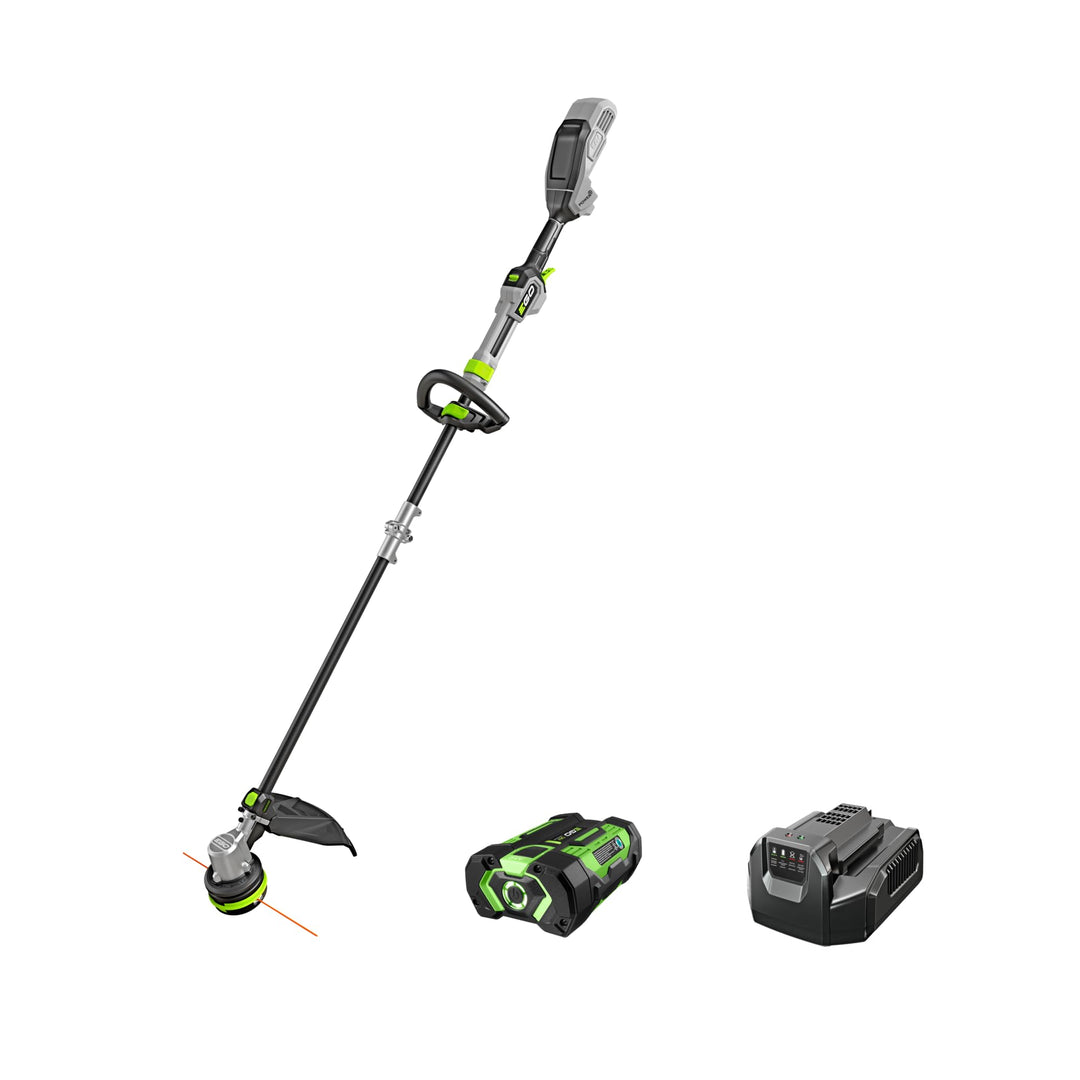 EGO Power+ String Trimmer, Battery Powered, 16" Trimmer for Weeds and Grass with POWERLOAD, Telescopic Carbon Fiber Shaft, Includes 56V 2.5Ah Battery and Charger - ST1611T Retail $279.99