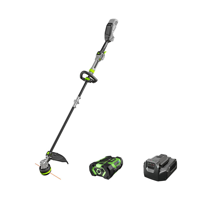 EGO Power+ String Trimmer, Battery Powered, 16" Trimmer for Weeds and Grass with POWERLOAD, Telescopic Carbon Fiber Shaft, Includes 56V 2.5Ah Battery and Charger - ST1611T Retail $279.99