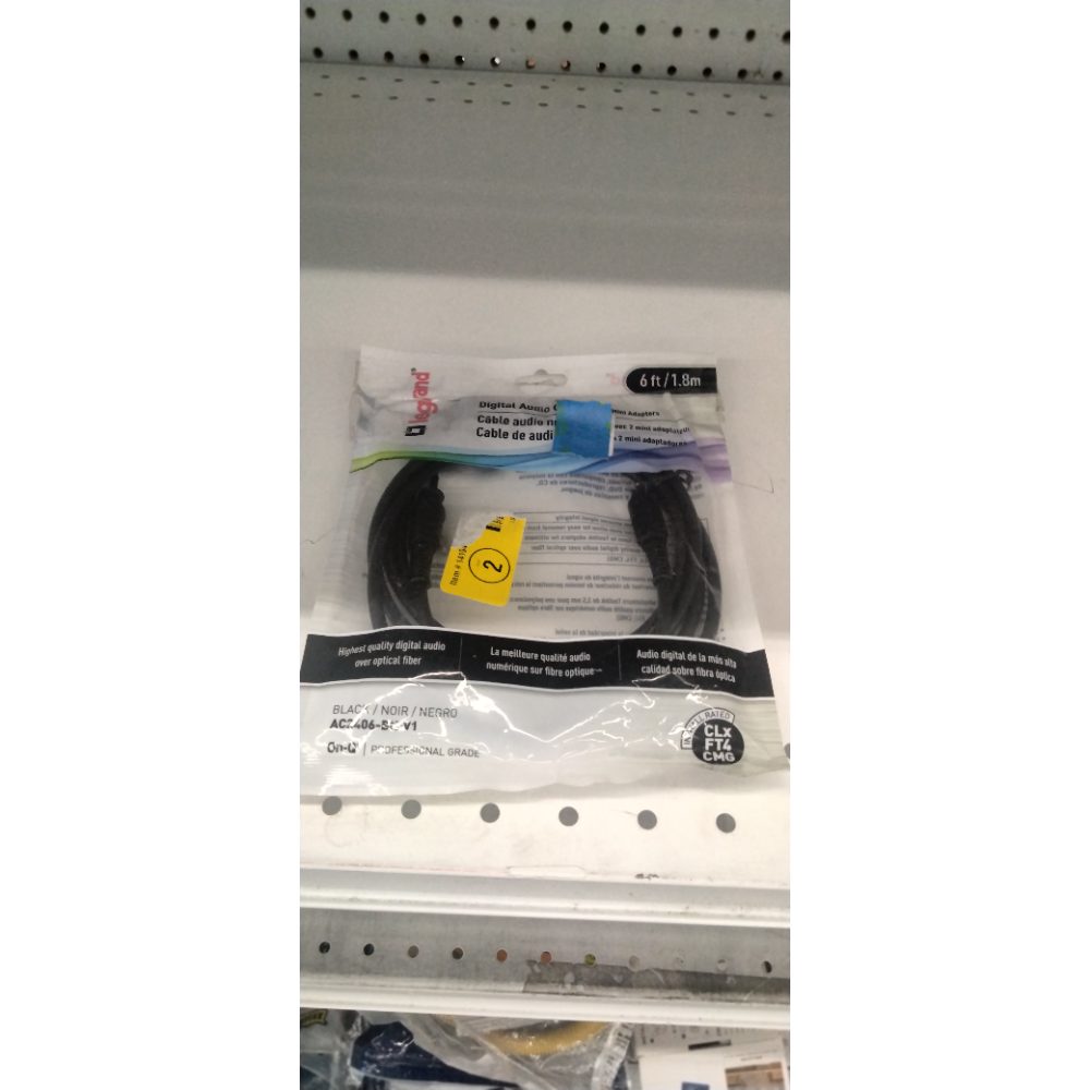 Legrand - 6 Ft. Black Digital Audio Cable with 2 Mini Adapters AC2406-BK-V1 -NEW