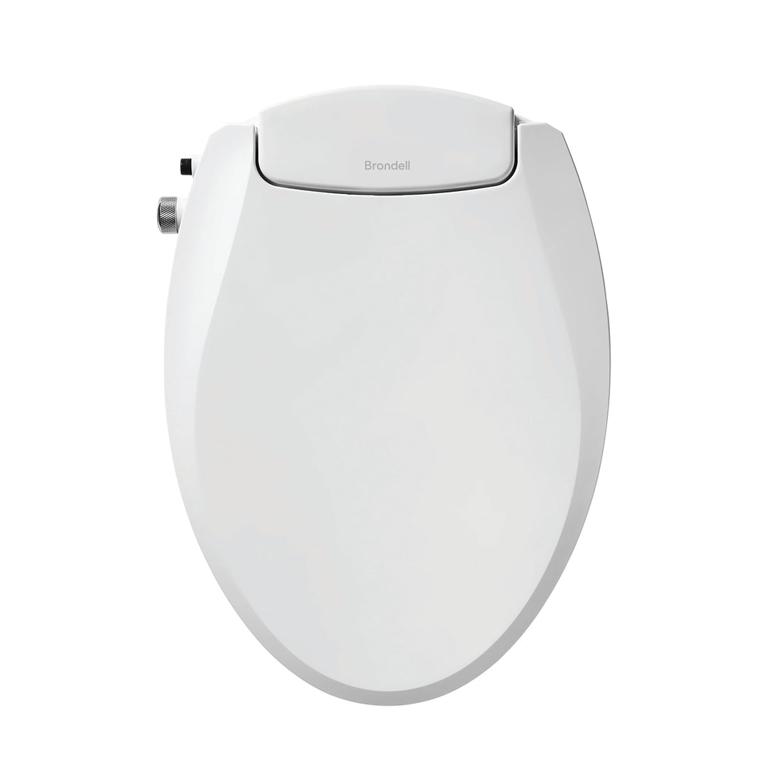 Brondell Bidet Toilet Seat Non-Electric Swash Ecoseat, Fits Elongated Toilets, White - Dual Nozzle System, Ambient Water Temperature - Bidet with Easy Installation Retail $89.99