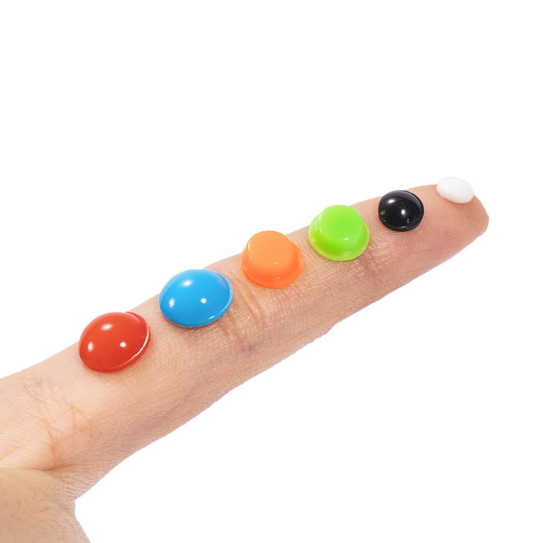 BLEWAY Bump Dots for Visually Impaired 180Pcs Combo Pack - Low Vision Aids Braille Stickers Raised Tactile Dots for Elderly, Blind (Yellow&Red&Blue&White&Black) Retail $9.99