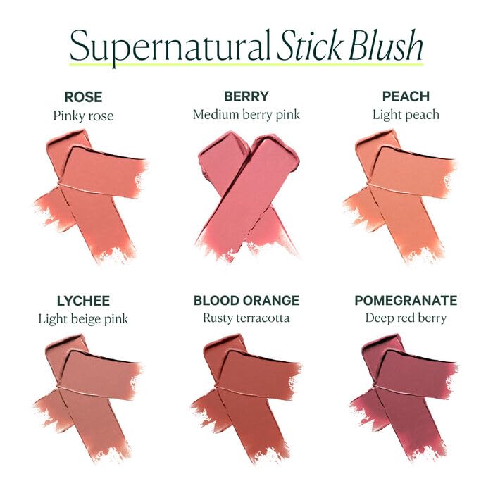 Well People Supernatural Stick Multi-Use Blush, Creamy, Hydrating Blush Stick For A Pop Of Color, Use For Cheeks & Lips, Vegan & Cruelty-free, Rose