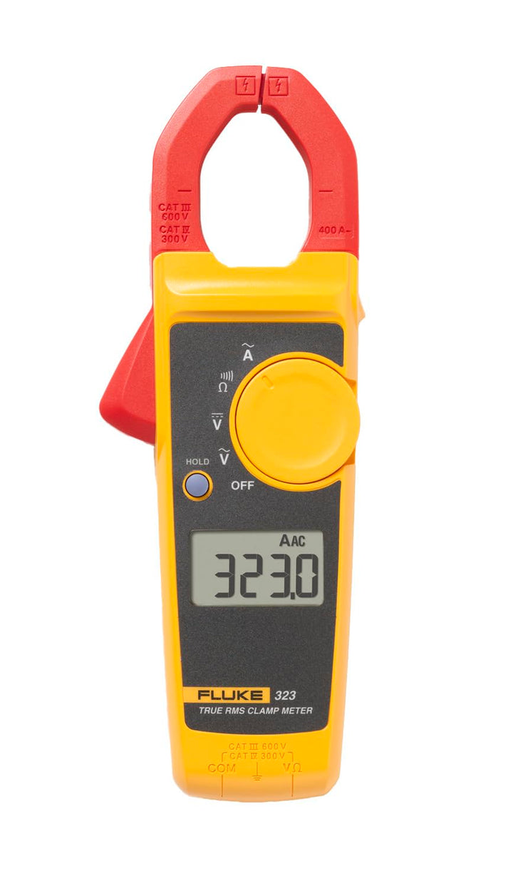 Fluke 323 Clamp Meter for Commercial/Residential Electricians, Measures AC Current to 400 A & AC/DC Voltage to 600 V, Resistance and Continuity, Includes 2 Year Warranty and Soft Carrying Case Retail $207.99