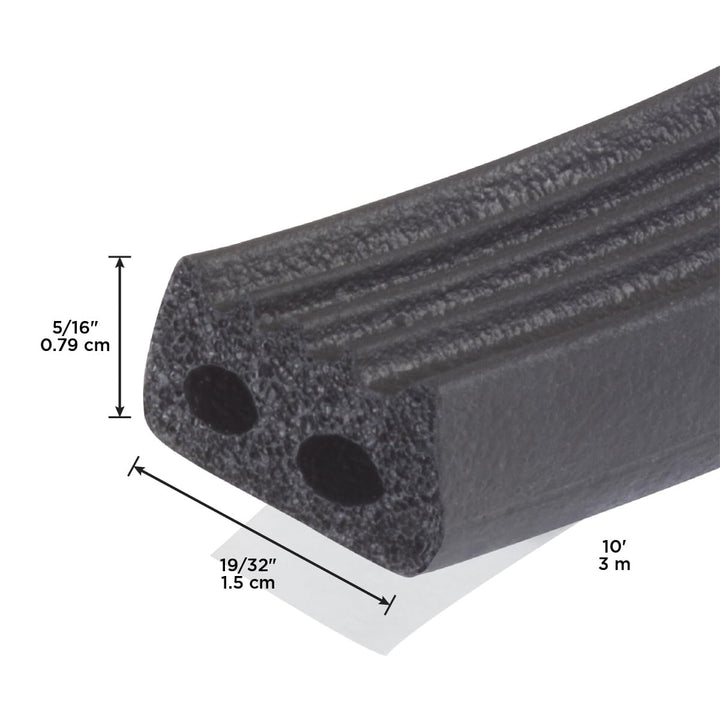 M-D Building Products 01033 10 ft. Black Large Rubber Auto & Marine Weatherseal for All Climates Retail $15.63