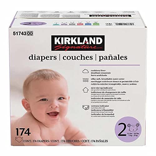Kirkland Signature Diapers, Size 2 (174-Count) Retail $54.99
