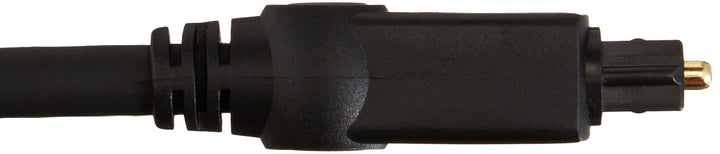 Amazon Basics Toslink Digital Optical Audio Cable, Multi-Channel, for Audio System, Sound Bar, Home Theatre, Gold-Plated Connectors, 3.3 Feet, Black