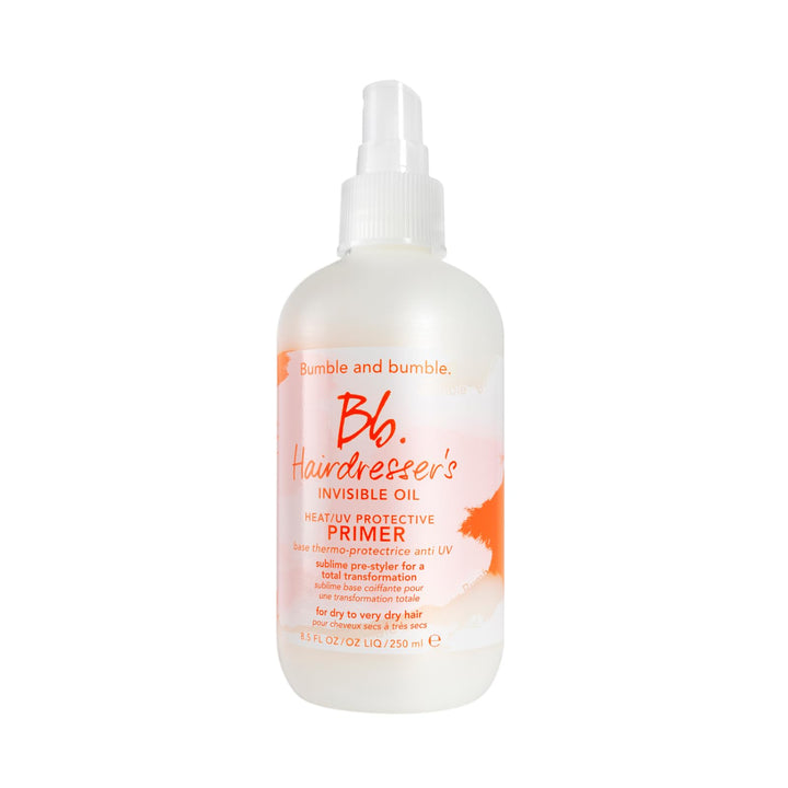 Bumble and bumble. Hairdresser's Invisible Oil Heat/UV Protection Leave-In Conditioner Hair Primer | Hydrating, Anti Frizz, Color Safe | Straight, Coily | With Argan + Coconut Oil, 8.5 Fl Oz Retail $34.00