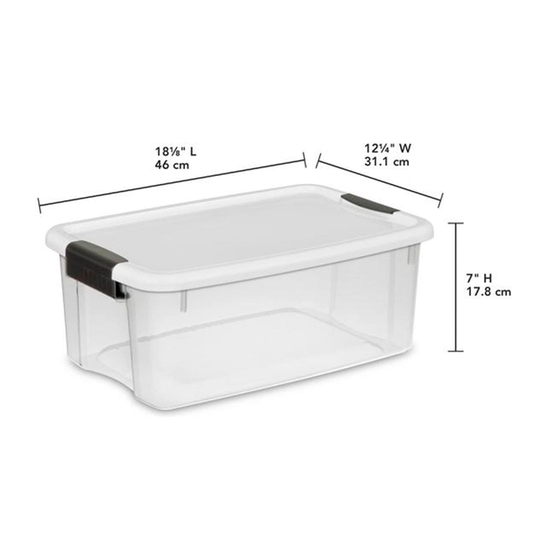 STERILITE 19848006 Ultra Storage Tote with Titanium latches, 18 Quart Retail $15.83