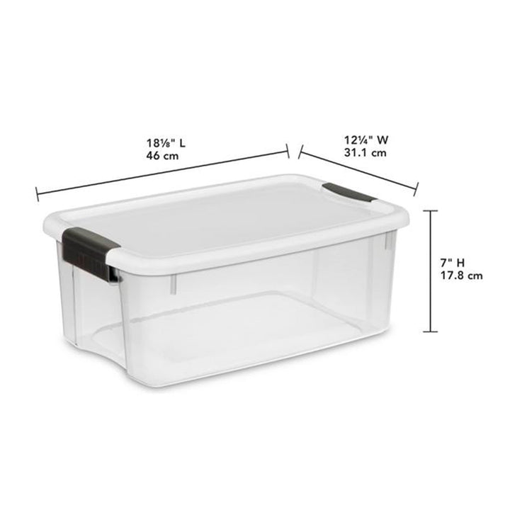 STERILITE 19848006 Ultra Storage Tote with Titanium latches, 18 Quart Retail $15.83