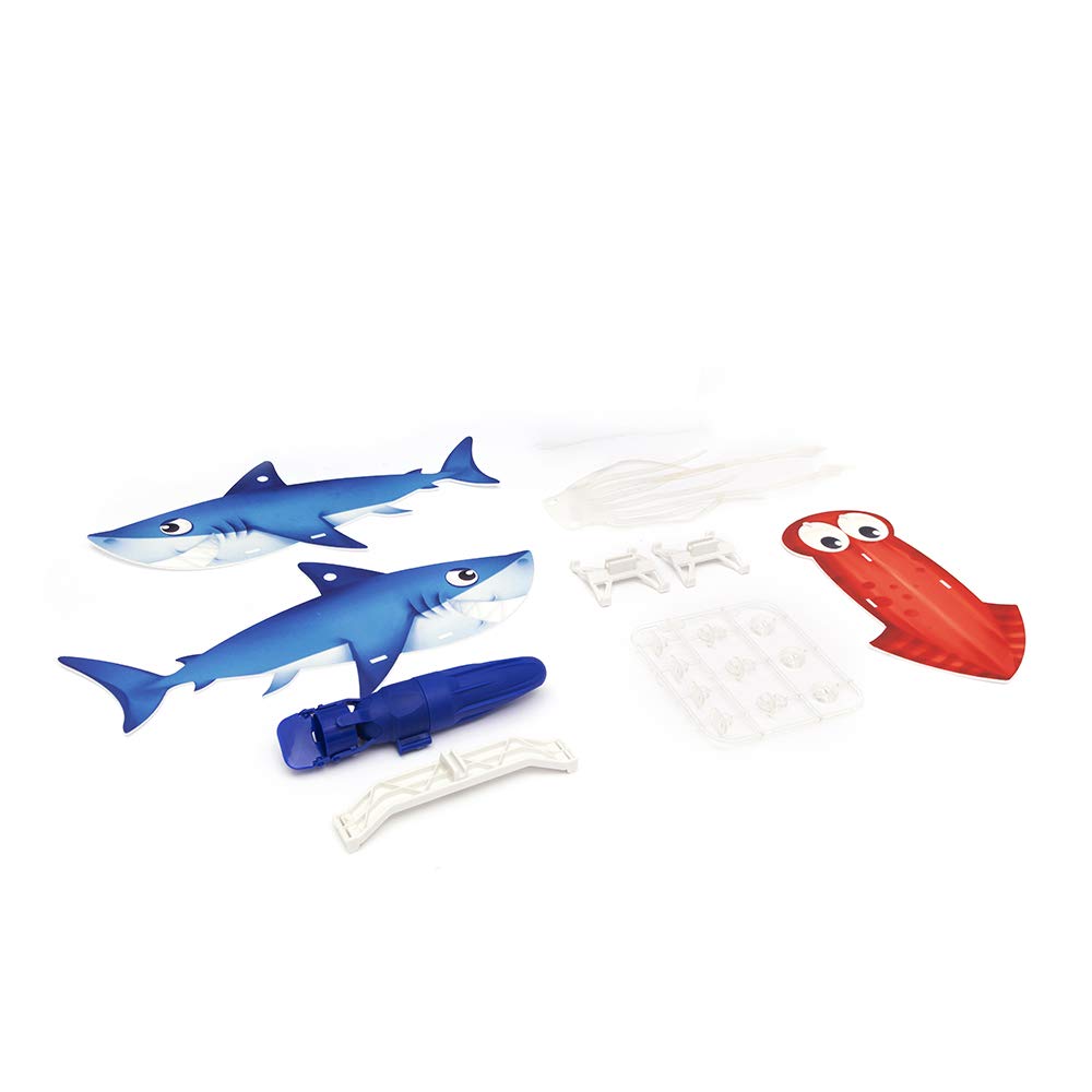 PLAYSTEAM White Shark & Squid Set with Underwater Propelling System Retail $22.18
