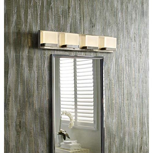 allen + roth Cora 4-Light Nickel Modern/Contemporary Vanity Light Retail $129.99