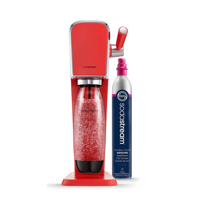 SodaStream Art Sparkling Water Maker (Mandarin Red) with CO2 and Dishwasher Safe Bottle Retail $149.99