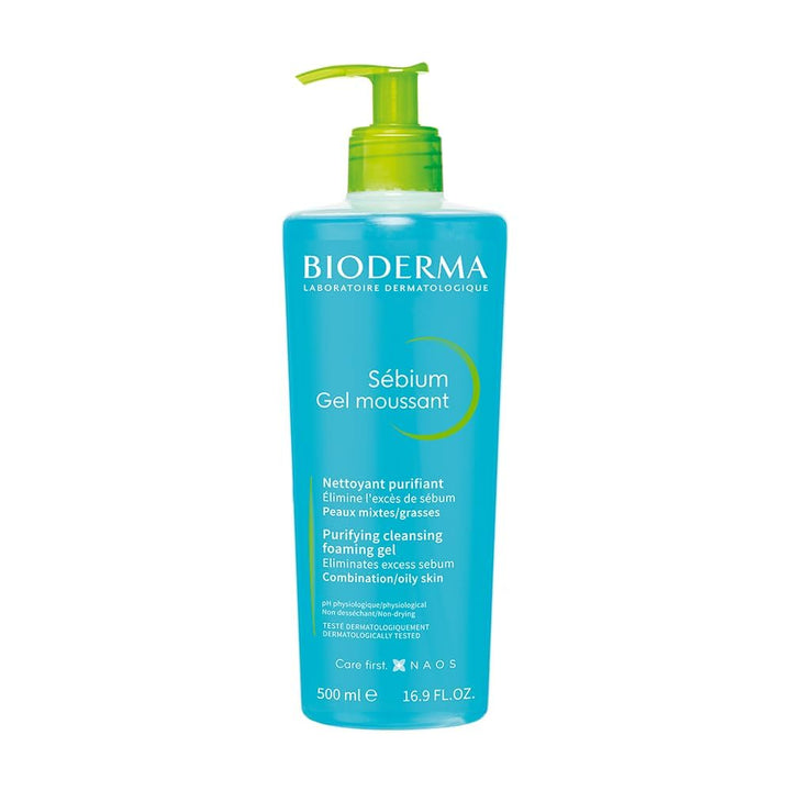 Bioderma - SÃƒÂ©bium - Foaming Gel Pump - Cleansing and Make-Up Removing - Skin Purifying - for Combination to Oily Skin 16.91 Fl Oz (Pack of 1)