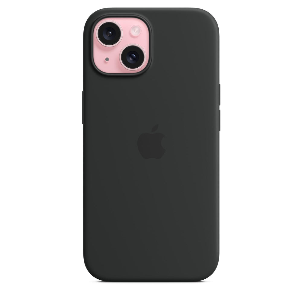 Apple iPhone 15 Silicone Case with MagSafe: Lightweight Phone Case, Wireless Charging Compatible, Smooth Matte Finish; Black Retail $49.00