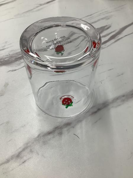 Glass Tumbler - Strawberry Design - Drinking Glass Retail $5.99