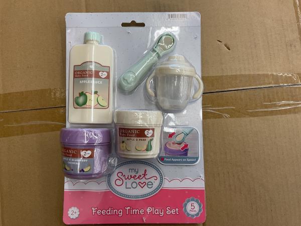 My Sweet Love Baby Doll Feeding Time Play Set  Doll Playsets for Kids Ages 2+ Retail $9.88