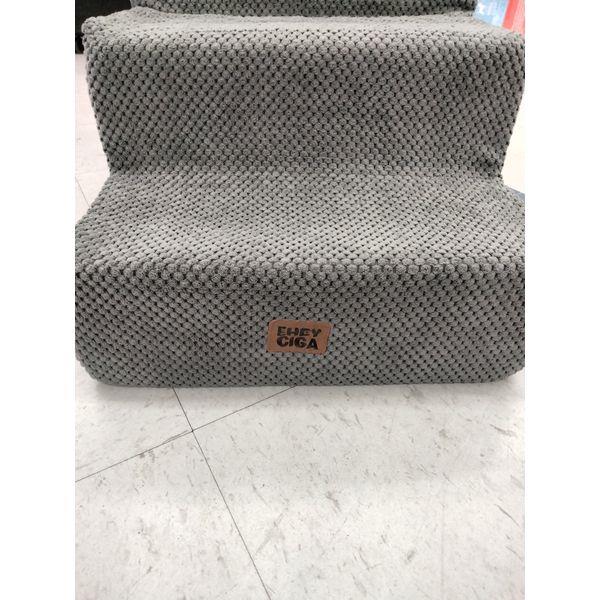 EHEY CIGA Pet Stairs - 3 Steps, Plush, Gray Retail $40.00