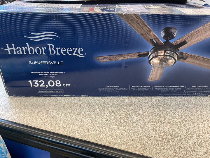 Harbor Breeze Summersville 52” inch, Missing Glass, As-Is