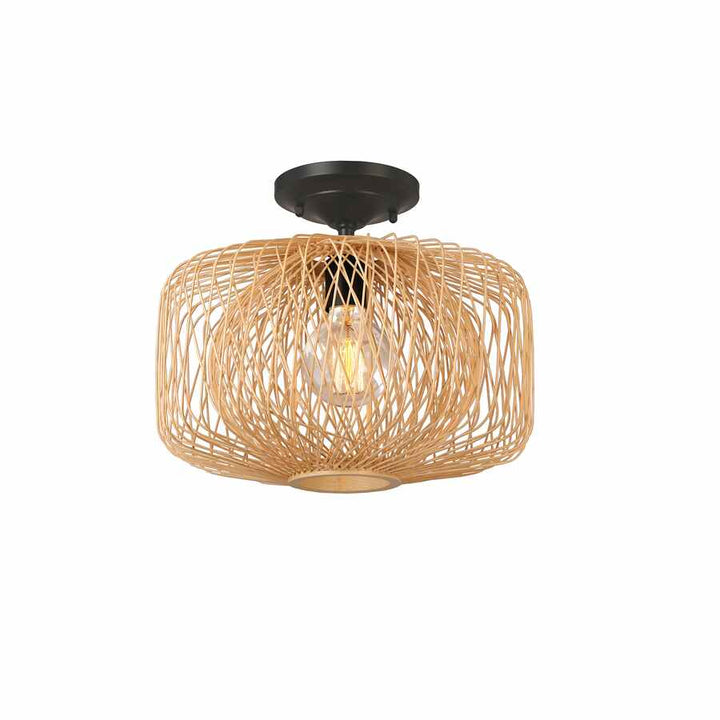 Plafonnier Harlowe Par Allen + Roth 13 Po Naturel Traditionnel Ampoule Incandescente, 1/pqt KHM4291A - Rona Retail $91.94