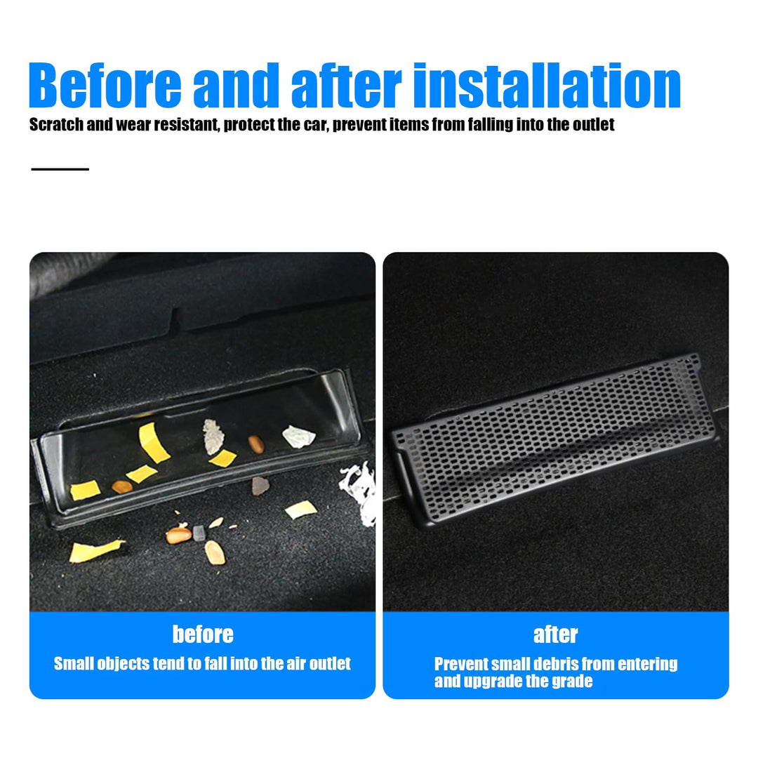 Jawmoy Pack-2 Air Conditioning Outlet Cover, ABS Plastic Air Vent Grille Protector, Air Flow Vent Intake Grille Inlet Accessories Compatible with Tesla Model Y 3 (Black)