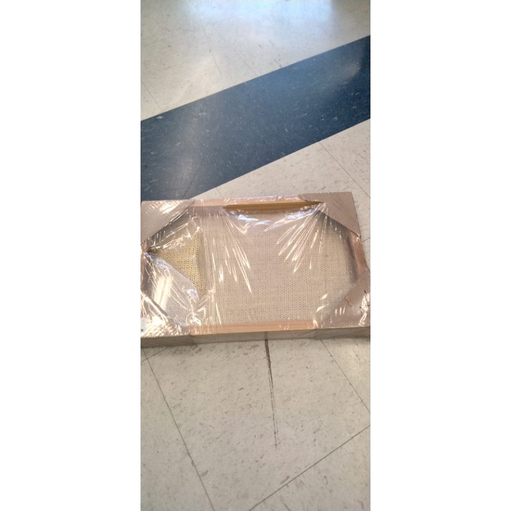 WOODART - Wood and Sisal Rope Decorative Tray - Hosting Adornment, Decorative Dish - Decoration Accessory, Rectangle Brown Wooden Ottoman Tray - Serving Platter, Candle Display - Teak 18x12Ã¢â‚¬Â