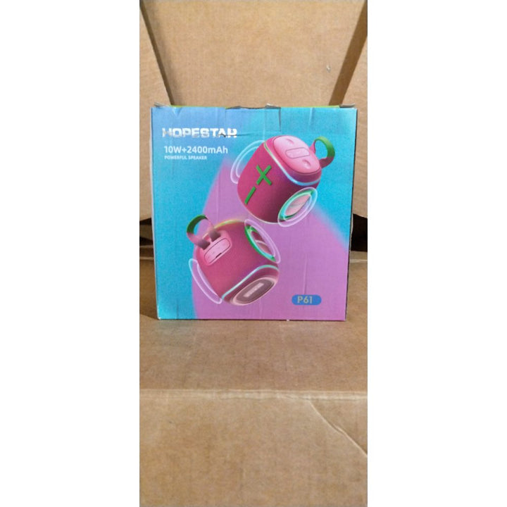 HOPESTAR P61 Speaker - HOT PINK, Wireless Standard 5.3, USB/FM/TF Card/AUX Retail $35.00