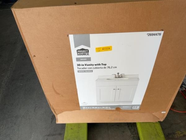 Project Source 30-in Vanity with Top - White Retail $200.00