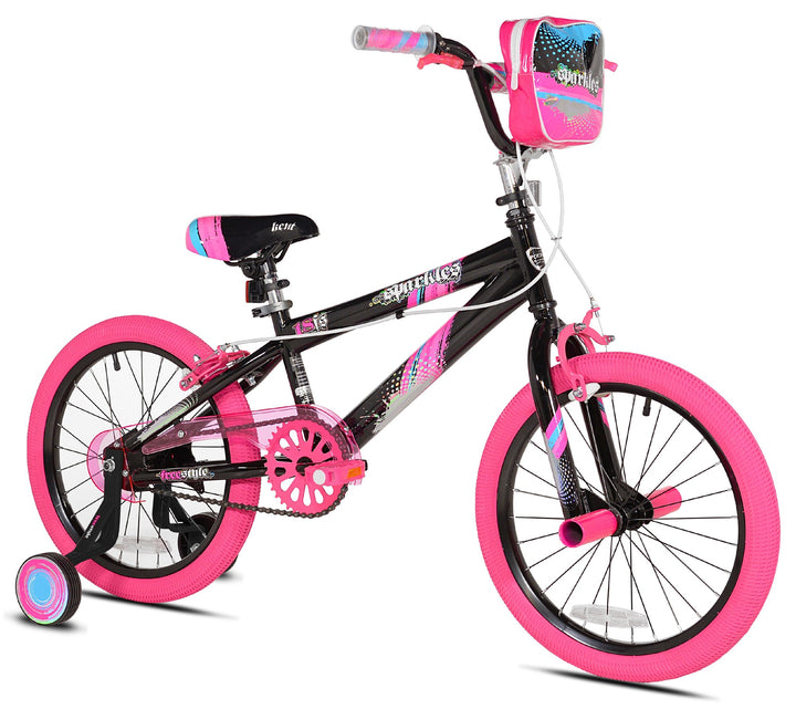 Kent Sparkles Bicycle  18  Wheels  Child Ages 6+  Black and Pink