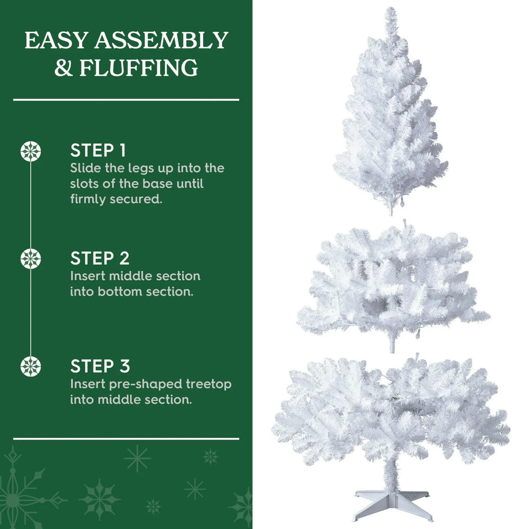 6.5ft Prelit White Madison Pine Artificial Christmas Tree Color-Changing LEDs Retail $99.00