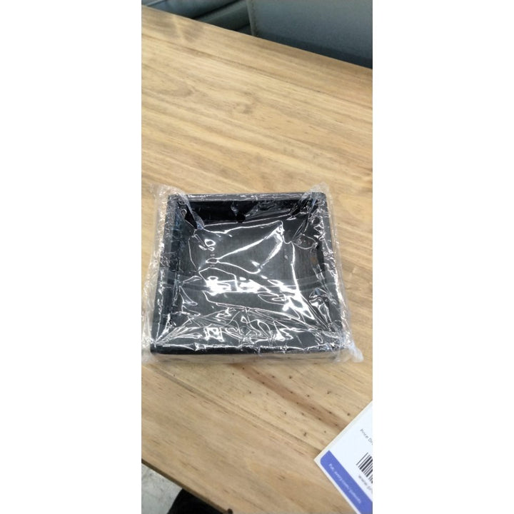 Funny Christmas Wooden Box Sign Plaque Ho Ho Ho Snowflake Black Wood Box Sign Rustic Art Home Shelf Desk Decor 5 x 5 x 1 Inches