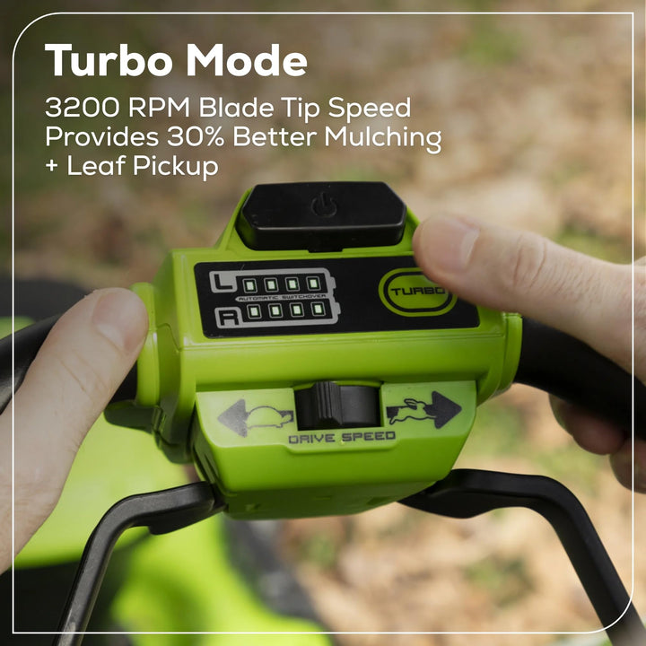 Greenworks 60V 21â€ Dual-Blade Self-Propelled Lawn Mower with (2) 5.0 Ah Batteries & Rapid Charger