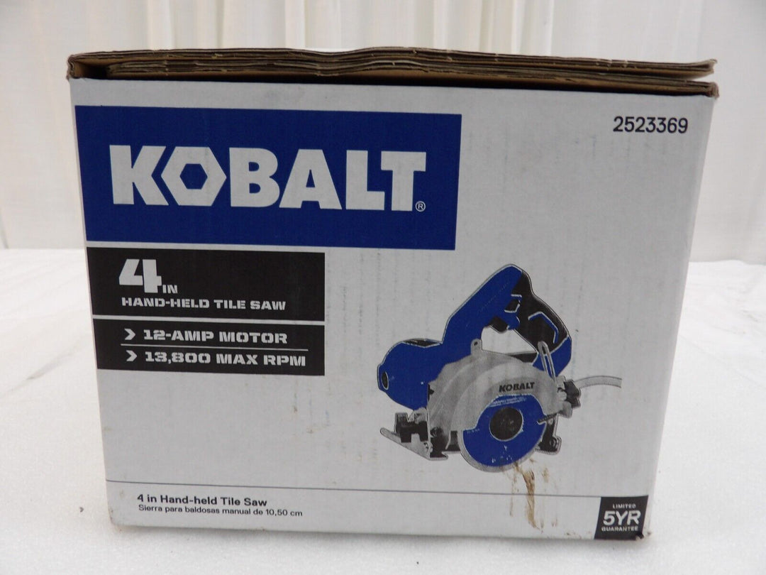 Kobalt 4" Hand Held Tile Saw Corded Electric 59207 12 Amp